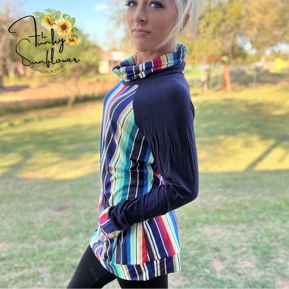 Multi- Color Striped Pull Over - Picture 2 of 4